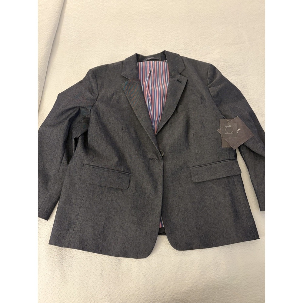 Liz Claiborne Denim Collection Blazer Gray  16 Tailored Preppy Quiet Luxury NWT